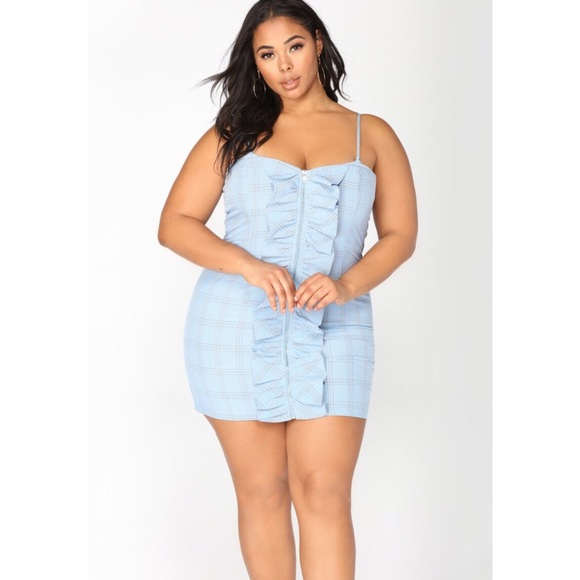 Fashion Nova Dresses & Skirts - NWT Fashion Nova Just Hired Plaid Mini Dress Plus